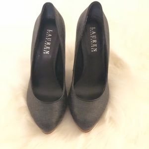 🍂FALL SALE Charcoal Gray Tweed Ralph Lauren 6.5